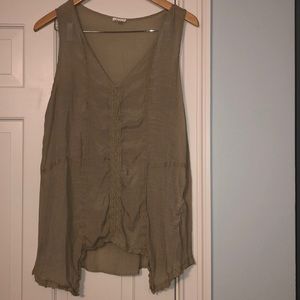 Knit Detail Tank Top